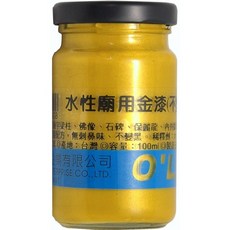 O'LUCK 歐樂克修繕家 水性廟用金漆 墓碑佛像專用, 1個, 廟用紅/瓶/水性, 100ml, 廟用紅