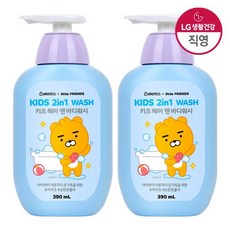 카카오 키즈 2in1워시 라이언 390ml 1+1 ., 1개