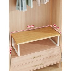 진열장 선반 미니 엔틱 하얀색 저다층 주방, 1단, 화이트 내추럴 우드 60x45x20cm