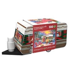 크리스마스 캠핑 트레일러 틴 케이스