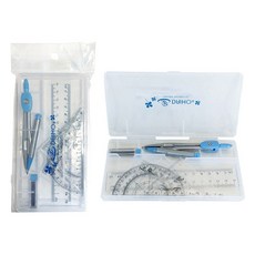 大豪 1500099 教學用圓規尺組，PP盒套裝，學生幾何學習必備，測量精準，經濟實惠, 1個