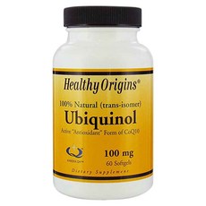 Healthy Origins 泛醇輔酶Q10素食軟膠囊 100mg, 60顆, 1罐