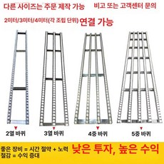 택배상하차 롤러 컨베어 물류 하역 무동력 콘베어 레일, 기본 모델명/품번, 1개, 4단 40cm 2m