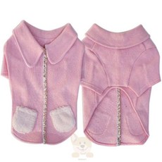 만두상점 카라니트티 연핑크 애견겨울옷, XL