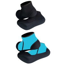 MYLEDI 유니 짧은 네오프렌 3mm 잠수복 양말 스노클링 수영 오리발 스쿠버 다이빙 카약 서핑 해변 스포츠용 2쌍 블랙+블루. 110661, 블랙+블루