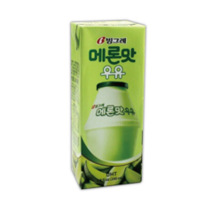 Binggrae 哈密瓜牛奶調味乳, 1個裝, 哈密瓜牛奶200mL×1瓶, 200ml