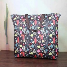 대용량 면 누비이불 가방 휴대용 수납 정리함 유치원 침구 베개 이동 포장, D. 오색잎