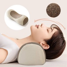 디에스가추몰 인체공학 메밀 경추베개 천연 소재 편안한 수면 강한 통기성, 1개, 아이보리
