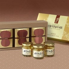 국내산 산꿀자연송이 유리병 110g 3개 벌꿀 송이버섯 설 명절 답례품 단체선물