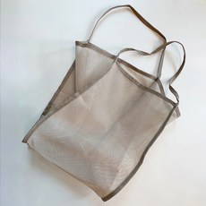 店長精選 透明網紗單肩挎包 時尚輕便 大容量 百搭購物袋 沙灘包 W8TP, 卡其色【35*30*16】小號, 1個