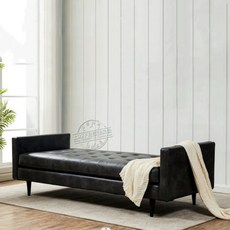 병원 대기의자 대기실 로비 네일샵 카페 소파 미용실 벤치소파, 100cmL x 50cmW x 60cmH PU가죽