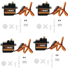 EMAX II 9g 메탈 기어 마이크로 아날로그 서보 미니 고토크 RC 비행기 헬리콥터 고정익 모델 장난감 부품, 01 4pcs