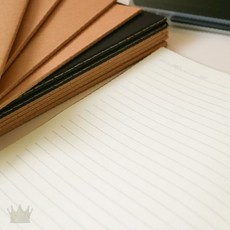 크라프트 표지 줄노트 빈티지 디자인 필기 수첩 레트로 감성 문구 용품, 1개, 브라운_줄