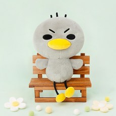 캐릭터 안녕자두야 꼬꼬 애착 봉제 인형 중형, 1개, 그레이, 25cm