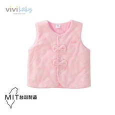 Vivibaby 蝴蝶結點點背心 純棉嬰幼兒保暖背心 柔軟親膚台灣製造