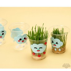 롱스팜 민화샵 보리싹키우기 (5개입) 교실화분