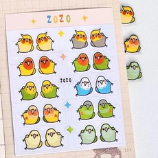 에센셜플러스 앵무새 인덱스 스티커 노트정리