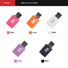 Kawau 마이크로 메모리 카드 리더 SD 2.0 TF 슬롯이 있는 USB 고속 어댑터 C286 최대 지원 컴퓨터용 128GB, 01 Random color -1