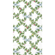 IHR Ideal Home Range 파티 냅킨 일회용 3겹 종이 런치 냅킨 팩 16.5cm x 16.5cm(6.5인치 x 6.5인치) 회양목 장식 20개, 회양목 장식품