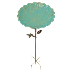 새모이통 욕조 철제 스탠딩 그릇 먹이 물주기 용품 야외 정원 파티오 잔디 장식 액세서리, Bird feeder, 1개