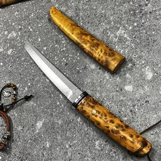 고급형 K513 미니 카타나 나이프 캠핑 고급 칼 일본도, 1개, 나무색