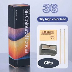 색연필세트 연필깎이세트 미술색연필, 36 colors