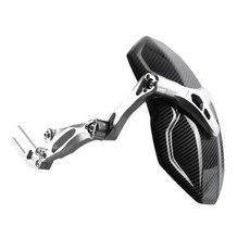 臺灣出貨 守護者後擋泥闆通用適用小牛雅迪小猴子m3m5電摩改裝擋水泥瓦後盾, 三代擋泥板通用【水轉印】銀色, 1個