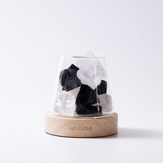 【Montagne】黑白晶 調和X順運 富士山水晶擴香組 精油可選, 1個, 檀香10ml
