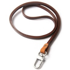 點子包【icleaxbag】萬用牛皮掛繩 適用各式證件夾 不怕流汗染色 3mm厚度 耐用 台灣製造, 深咖啡色-0.5CM細版, 深咖啡色, 1個