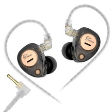 Keephifi KZ Taurus 유선 HIFI 게이밍 이어폰 IEM 인이어 이어폰, 노마이크, 검은색