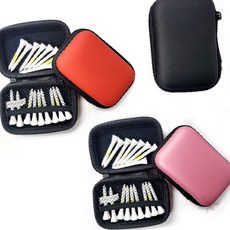 골프티 보관 하드케이스 파우치 충격방지 지퍼개폐 소품수납 골프용품 정리함 휴대용, 1개, 컬러풀 골프티 하드케이스(레드)