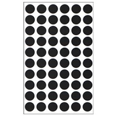 원형스티커 분류라벨 지름12mm 7매입 검정 302BK (1개), 1개, 1개입, 단일