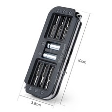 6 in 1 산악 자전거 T25 렌치 드라이버 체인 커터 육각 3 6mm 렌치 휴대용 자전거 수리 키트 도구, 01 Black