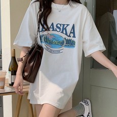 편한 오버핏 여자 반팔티 캐주얼 레터링 티셔츠 여름 rim*3086Od