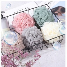 부드러운 샤워볼 타올 저자극 거품 목욕볼 50g, 1개, 샤워볼타올-그레이