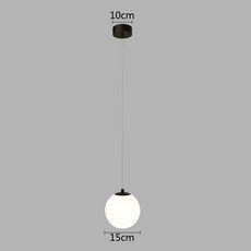LED 펜던트 조명 모던 침실 침대 옆 입구 욕실 걸이식 램프 천장 장식 실내 홈 샹들리에, [00] Black 1 head, [00] 차가운 흰색