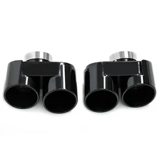 BMW 3 시리즈 G20 G21 테일 파이프 330i 머플러 배기 수정 탄소 섬유 노즐 헤더, 02 Black, 02 Black