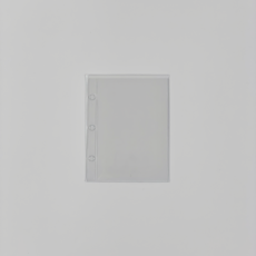 유리시 3공 A8 지퍼 포카 바인더 속지, 베이직 PVC 단면 속지(10P)