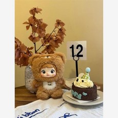 Nommi 봉제 인형 블라인드박스 피규어 장식 공예품 선물, E. 곰돌이 찹쌀 개봉 확인