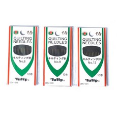 튤립)퀼팅바늘8호.9호.12호, 1개