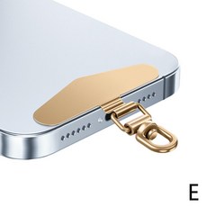 360 회전식 스테인리스 스틸 휴대폰 테더 탭 금속 패치 개스킷 랜야드 안전 커넥터 업그레이드 1 신제품, [04] E, 1개