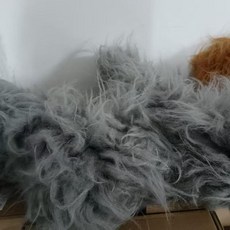비숑견체 푸들 견체모형 털 연습용 학원 위그 애견미용 자격증 전신 미용도구, 그레이 푸들 전신 털, 1개, 1g