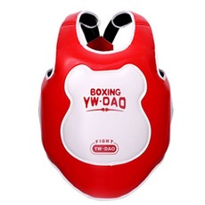 散打搏擊護胸成人兒童加厚實戰護甲背心, 1個, 散打護胸 紅色 ,M號身高 130-155CM