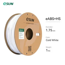 eSUN 고속 ABS+ 필라멘트 1.75mm 뛰어난 레이어 접착력 3D 프린터 스피디 플러스 출력용, 01  Mainland, 11 Cold White