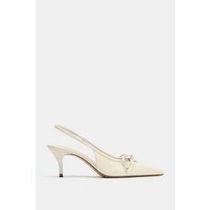 자라 리본 슬링백 슈즈 - 화이트120137