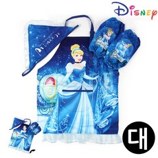 [엠유종합상사] 초등미술앞치마팔토시 초등어린이앞치마두건 유아미술앞치마팔토시 신데렐라 트윙클 앞치마 토시두건 3종세트 대