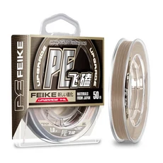 ZUKIBO FEIKE 마이크로 플라이 라인 초박형 PE 낚싯줄 일본 소재 초강력 멀티필라멘트 잉어 0.05mm 1000, 05 0.115mm 4.3kg 9.5LB, 03 50M Brown