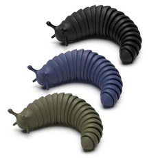 Cevioce 감각 피젯 장난감 성인 청소년 어린이 3피스 멋진 가제트 책상 피젯 슬러그 장난감 자폐증 ADHD 불안 스트레스 완화 장난감 크리스마스 스타킹 스터퍼 선물 남성, Large-J-3PCS