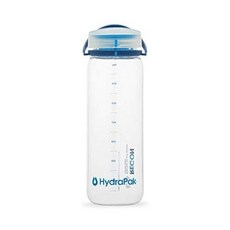 HydraPak Recon Twist & Sip - 넓은 입구 재활용 플라스틱 물병 (709.8ml(24온스) 또는 946.4ml(32온스) - 친환경 BPA 프리 간편한, Clear / Navy & Cyan, 32oz/1L
