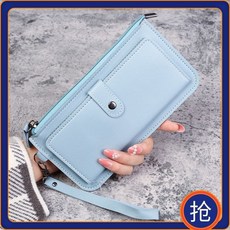 新款雙折錢包女款學生零錢包，多功能多隔層卡包，簡約網紅百搭手拿包